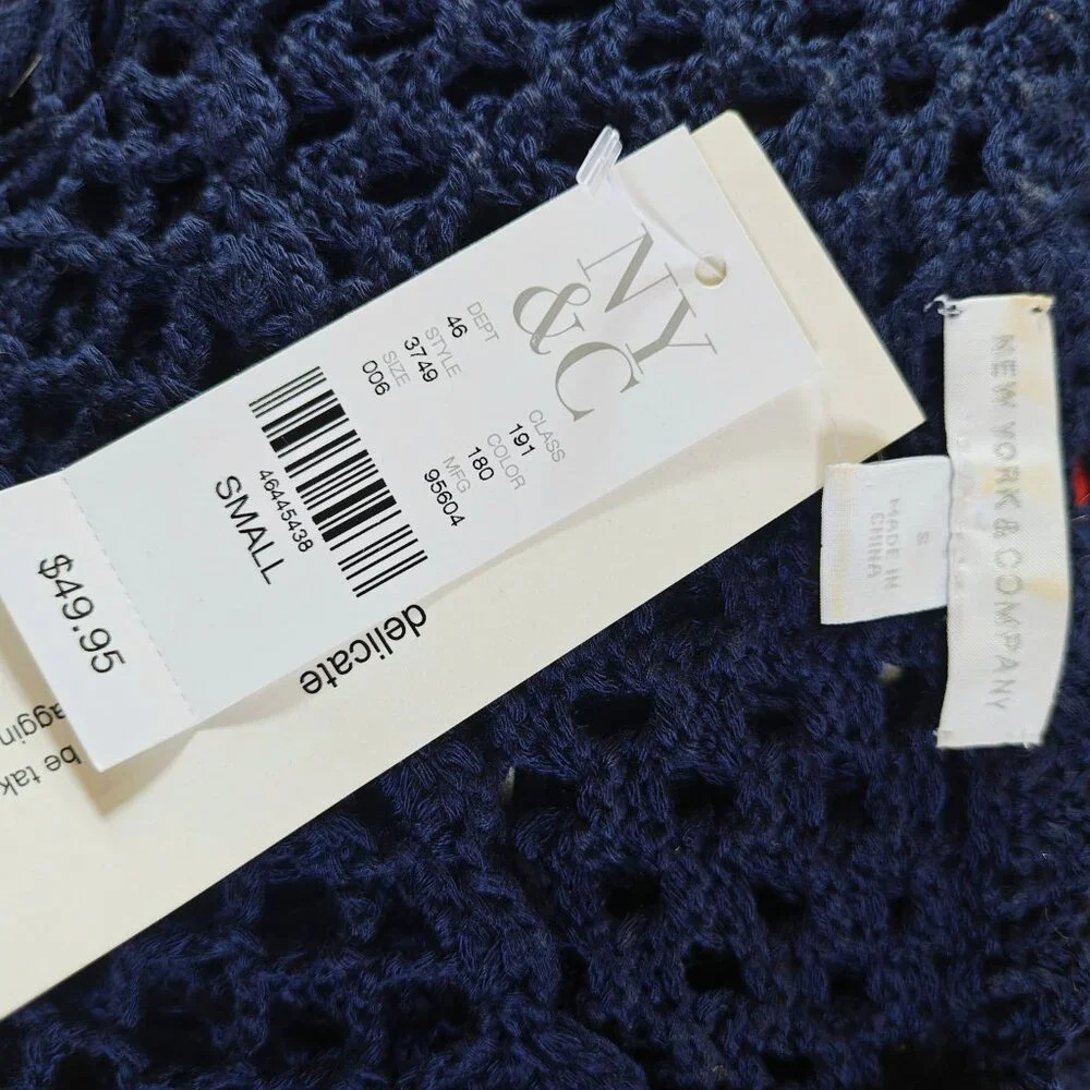 NEW YORK & CO Crochet Knit Top